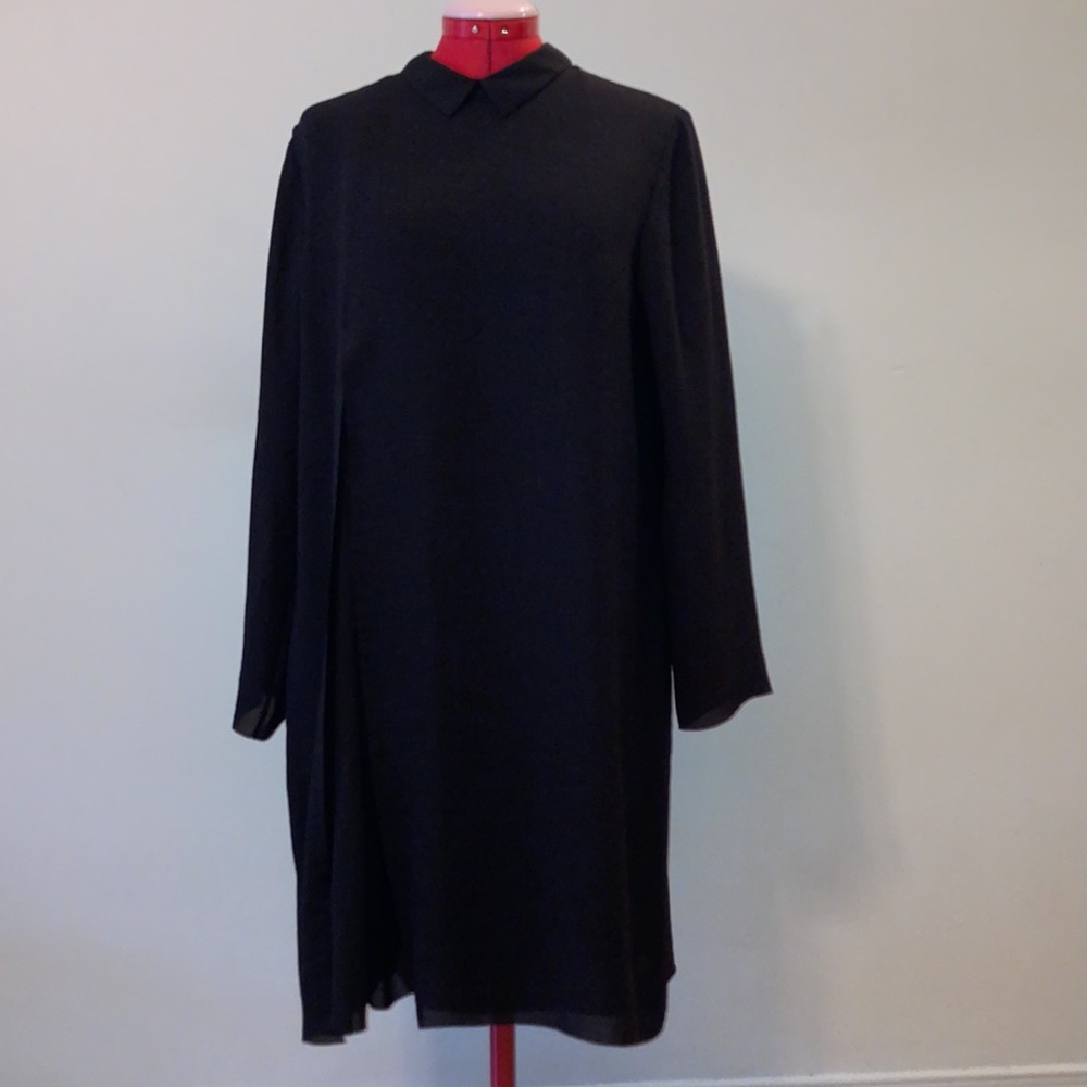 COS *BLACK* drapey dress size Large